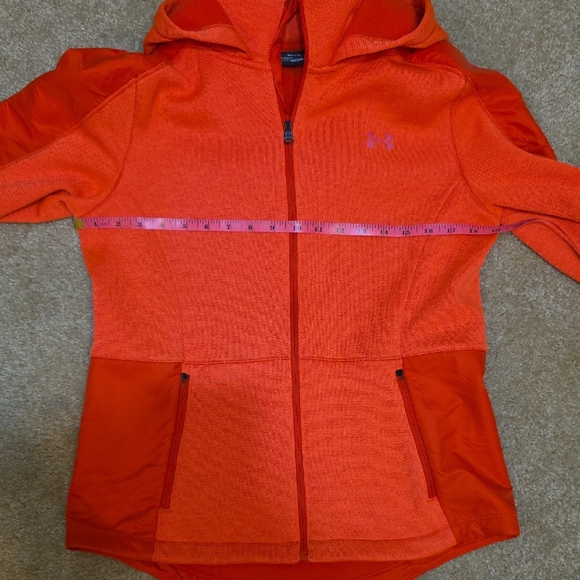 Under Armour Women's ColdGear Swacket Orange Sz Medium - Picture 7 of 7